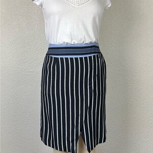 Ann Taylor Loft Skirt Size 6P Striped Multicolor Short Straight